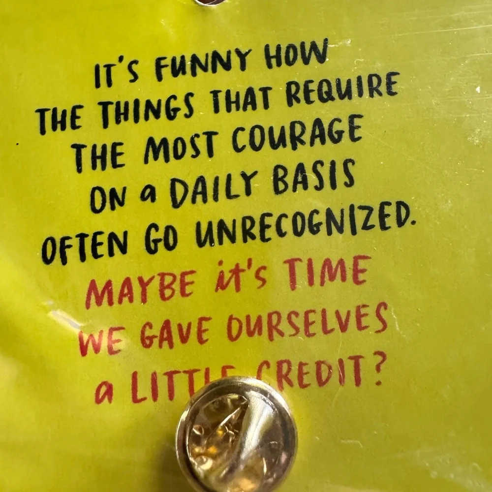 Everyday Bravery Pin - “Choose Hope Over Fear”  Green and Gold